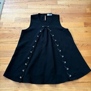 Altuzarra Black Lace Up Grommet Swing Blouse Size XS